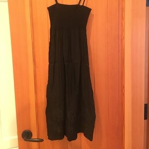 Max studio smocked black dress